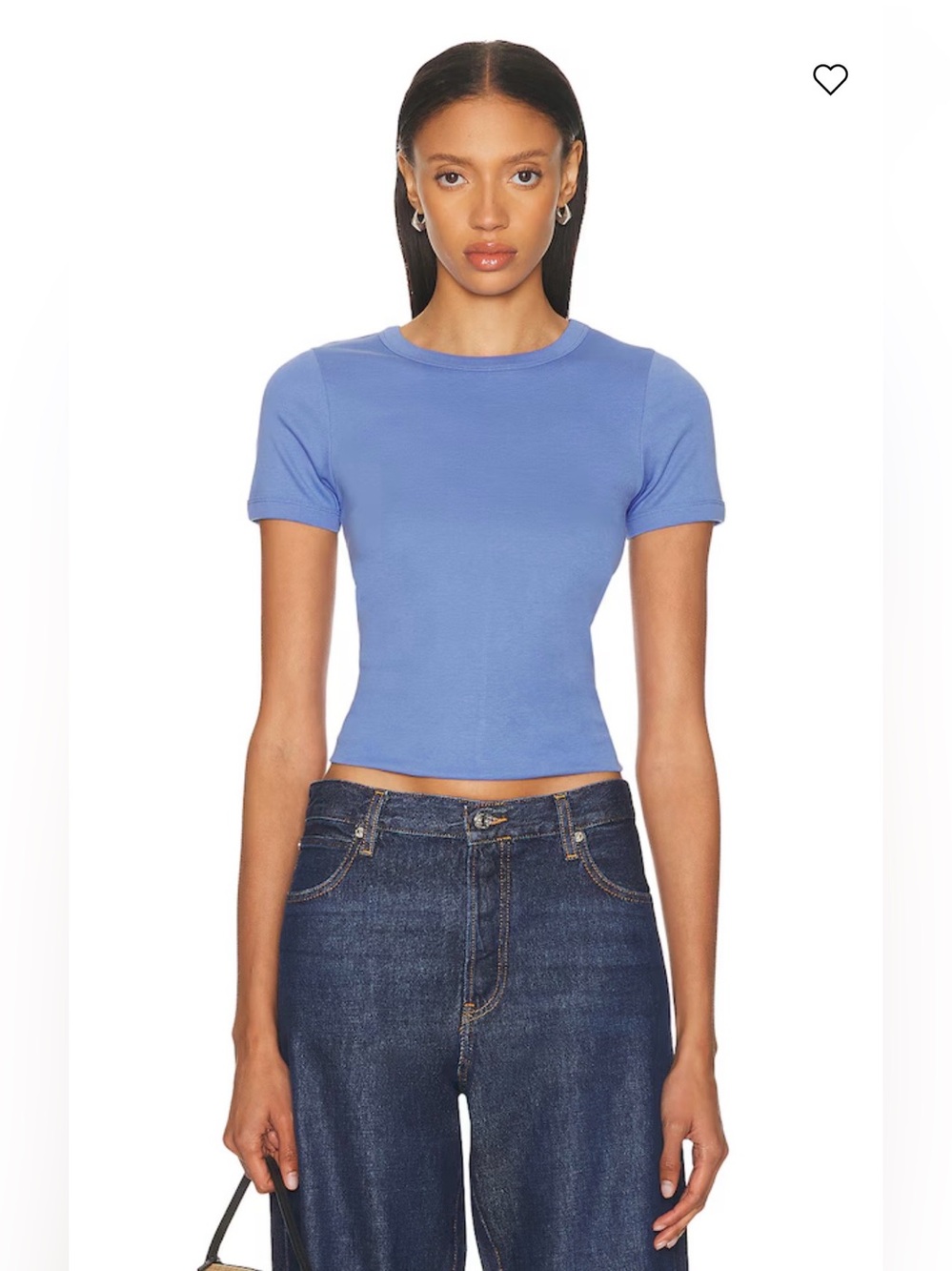 Core Crew Neck Short Sleeve Tee - Blue - FLORE FLORE - Picture 5 of 6